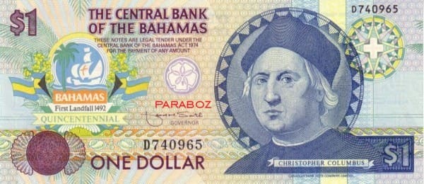 Bahamas 1 BSD ön yüz