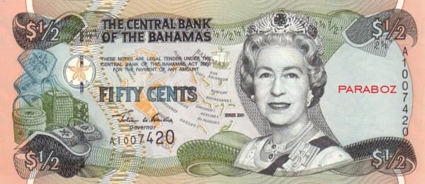 Bahamas 0,5 BSD ön yüz