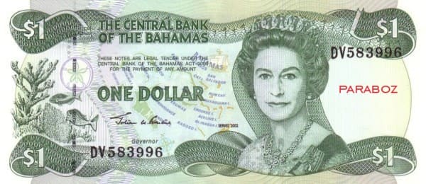 Bahamas 1 BSD ön yüz