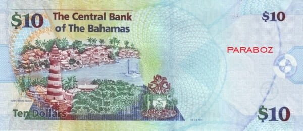 Bahamas 10 BSD arka yüz