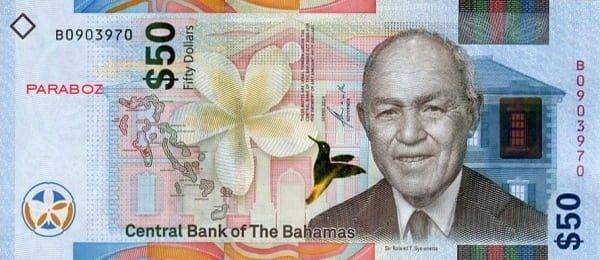 Bahamas 50 BSD ön yüz
