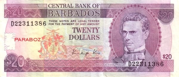 Barbados 889 BBD ön yüz