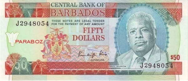 Barbados 889 BBD ön yüz