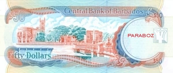 Barbados 50 BBD arka yüz