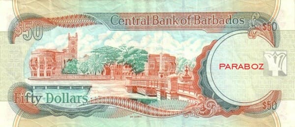Barbados 50 BBD arka yüz
