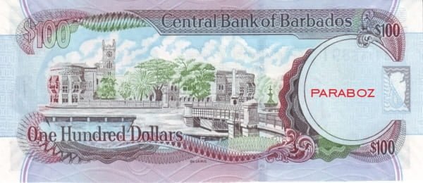 Barbados 100 BBD arka yüz