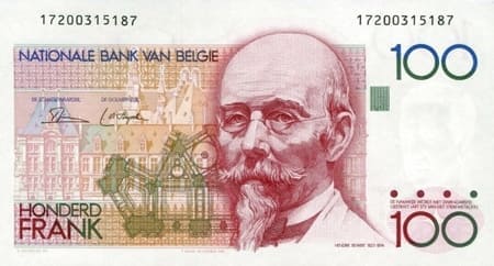 Belçika 100 BEF ön yüz