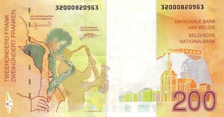 Belçika 200 BEF arka yüz