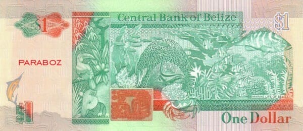 Belize 1 BZD arka yüz