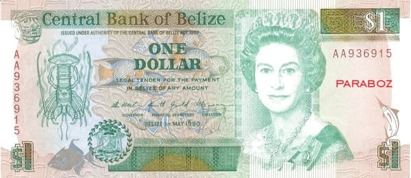 Belize 1 BZD ön yüz