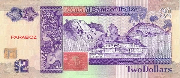 Belize 2 BZD arka yüz
