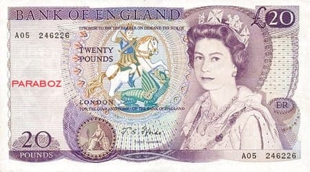 Birleşik Krallık 20 GBP ön yüz