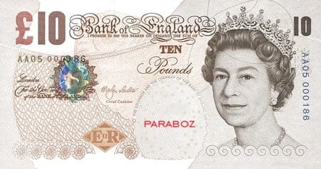 Birleşik Krallık 10 GBP ön yüz