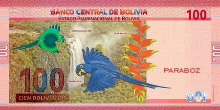 Bolivya 100 BOB arka yüz