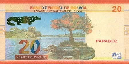 Bolivya 20 BOB arka yüz