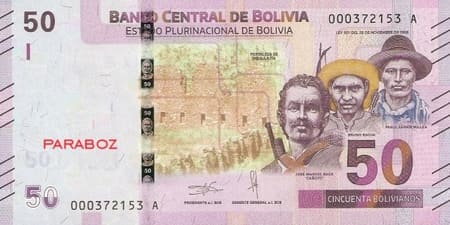 Bolivya 50 BOB ön yüz