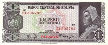 Bolivya 1 BOB ön yüz