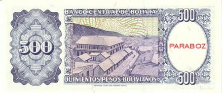 Bolivya 500 BOB arka yüz