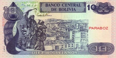Bolivya 10 BOB arka yüz
