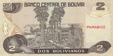 Bolivya 2 BOB arka yüz