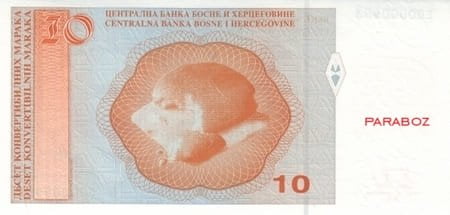 Bosna Hersek 10 BAM arka yüz