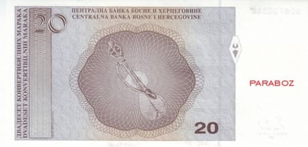 Bosna Hersek 20 BAM arka yüz