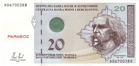 Bosna Hersek 20 BAM ön yüz