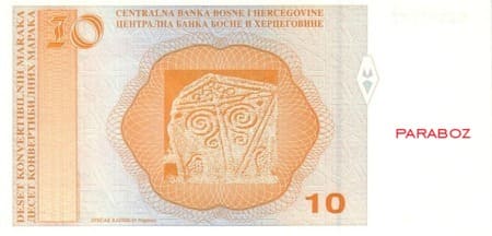Bosna Hersek 10 BAM arka yüz