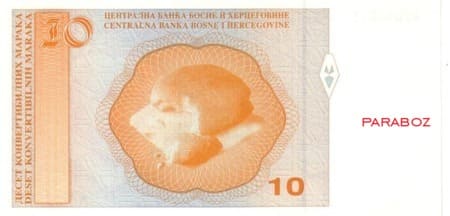 Bosna Hersek 10 BAM arka yüz