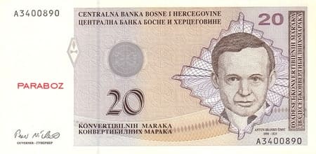 Bosna Hersek 20 BAM ön yüz
