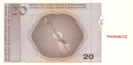 Bosna Hersek 20 BAM arka yüz