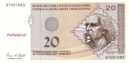 Bosna Hersek 20 BAM ön yüz