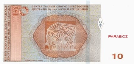 Bosna Hersek 10 BAM arka yüz