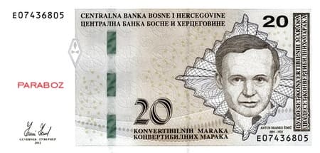 Bosna Hersek 20 BAM ön yüz