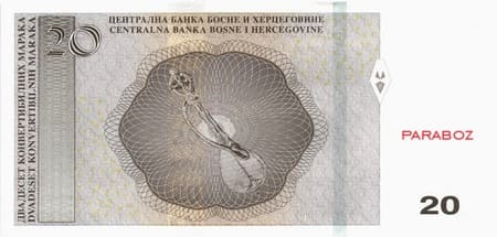 Bosna Hersek 20 BAM arka yüz
