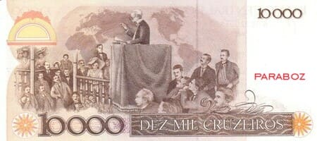 Brezilya 10.000 BRL arka yüz