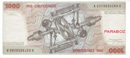 Brezilya 1.000 BRL arka yüz