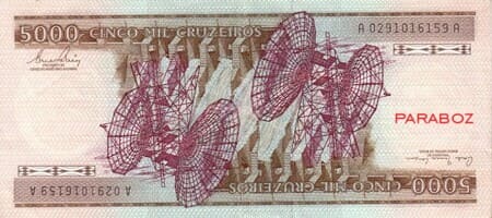 Brezilya 5.000 BRL arka yüz