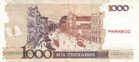Brezilya 1.000 BRL arka yüz