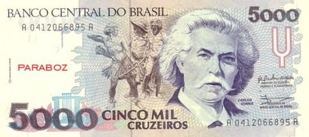 Brezilya 5.000 BRL ön yüz