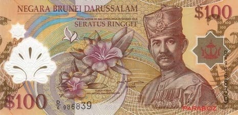 Brunei 100 BND ön yüz