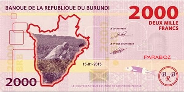Burundi 2.000 BIF arka yüz