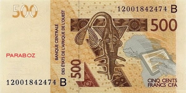 Burkina Faso 500 XOF ön yüz