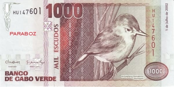 Cape Verde 1.000 CVE ön yüz
