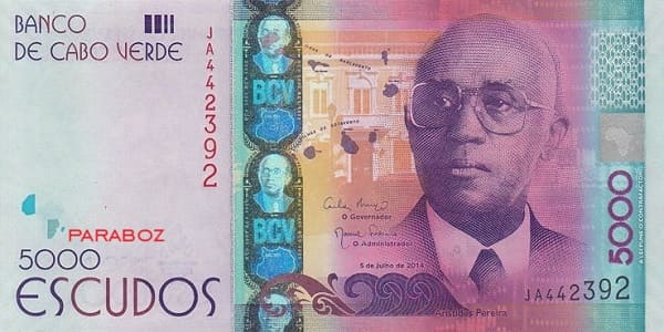 Cape Verde 5.000 CVE ön yüz