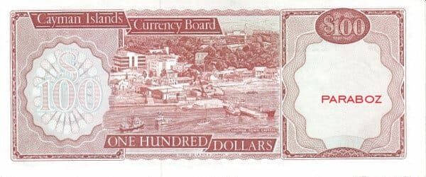 Cayman Adaları 100 KYD arka yüz