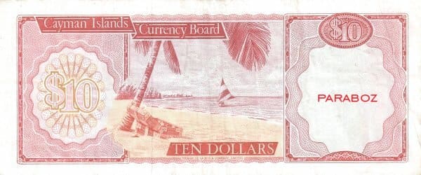 Cayman Adaları 10 KYD arka yüz