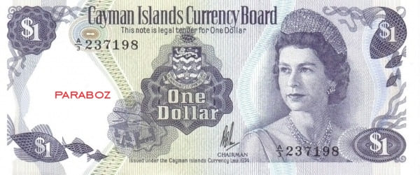 Cayman Adaları 1 KYD ön yüz