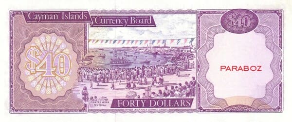 Cayman Adaları 40 KYD arka yüz