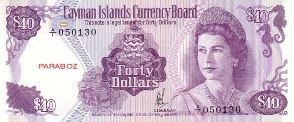 Cayman Adaları 40 KYD ön yüz